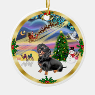 Kerstmagie - Dachshund (BT 4) Keramisch Ornament