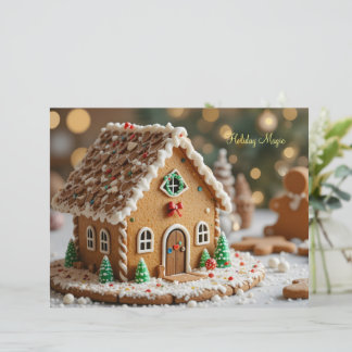 Kerstmagie in een suikerhuisje briefhoofd