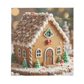 Kerstmagie in een suikerhuisje notitieblok