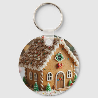 Kerstmagie in een suikerhuisje sleutelhanger