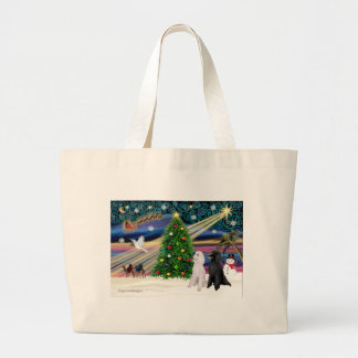 KERSTMAGIE-Poodle ST-Paar2 Grote Tote Bag