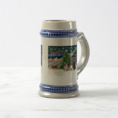 Kerstmagie / Pugs (drie, 2 + 1Blk) Bierpul (Voorkant rechts)