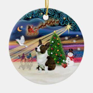Kerstmagie - Welsh Corgi (Cardigan) Keramisch Ornament