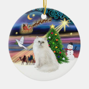 Kerstmagie - Witte Pers Keramisch Ornament