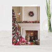 Kerstmagische Elves voegen uw handtekening en datu Feestdagen Kaart (Voorkant)