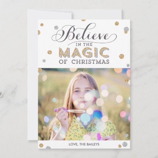 Kerstmagische feestdagen - White Feestdagenkaart (Voorkant)