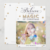 Kerstmagische feestdagen - White Feestdagenkaart (Voorkant / Achterkant)