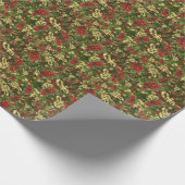 kerstmagische Floral Cadeaupapier (Hoek)