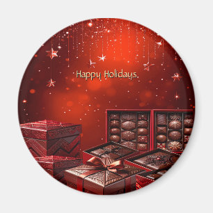 Kerstmagneet met Chocolade Snoepgoed Magneet