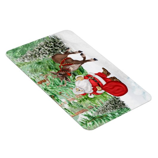 Kerstmagneet met kerstman en kerstman magneet (Rechterzijde)