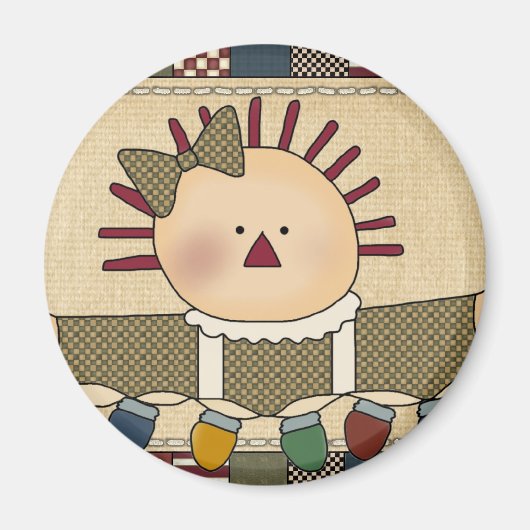 Kerstmagneten: Eenvoudige Joys Annie Magneet (Voorkant)