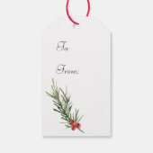 KerstMagnolia met Gold Accents Gift Label Cadeaulabel (Achterkant)