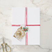 KerstMagnolia met Gold Accents Gift Label Cadeaulabel (Met Touw)