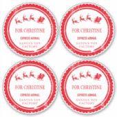 Kerstmail van de Kerstman Noordpoolbezorging Sticker (Voorkant)