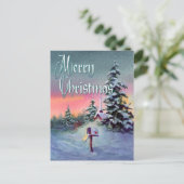 KERSTMAILBOX van SHARON SHARPE Feestdagenkaart (Staand voorkant)