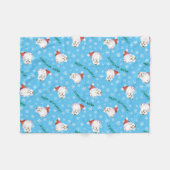 KerstMaltees Fleece Deken (Voorkant (Horizontaal))