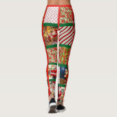 Kerstman 10 Fotosjabloon Vrouwen Leggings (Achterkant)