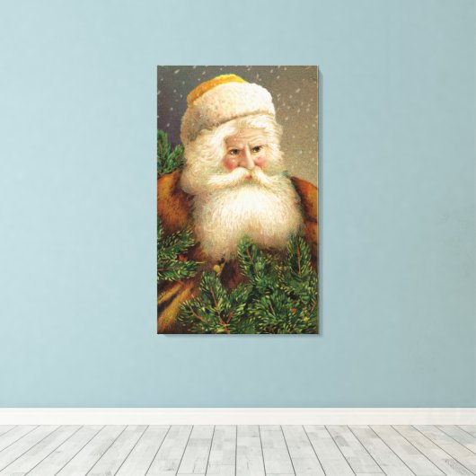 kerstman 11 canvas afdruk (Insitu (Houten vloer))