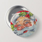  Kerstman 17 Ronde Button 7,6 Cm (Voorkant /achterkant)