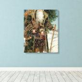 kerstman 3 canvas afdruk (Insitu (Houten vloer))