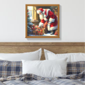 Kerstman 3 canvas afdruk (Insitu (Slaapkamer))