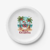 Kerstman (3) papieren bordje (Voorkant)