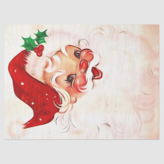  Kerstman 4 Tissuepapier (Voorkant)