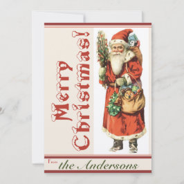  Kerstman 5 met kerstfeestdag Kaart