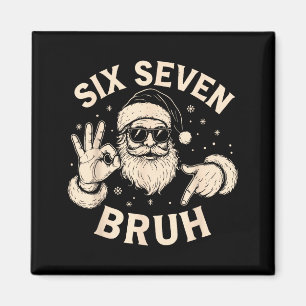 Kerstman 67 Kerst Santa Zes Zeven 6 7 Jongens Kers Magneet