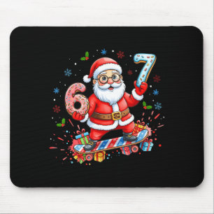 Kerstman 67 Meme Donut Skateboard Prettig Kerstfee Muismat