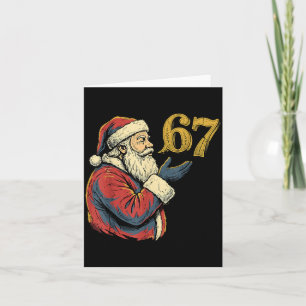 Kerstman 67 Nummer Grappige Kerstmis Meme Se Kaart