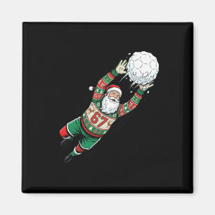 Kerstman 67 Voetbal Keeper Horrortrui Grappige Ker Magneet