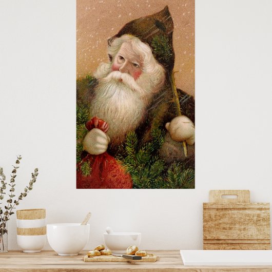  kerstman 8 poster (Keuken)