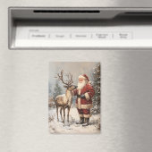  Kerstman aaien een rendier schilderij Magneet (Insitu (Vaatwasser))