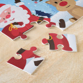 Kerstman Aangepaste Naam Kind Puzzel (Zijkant)