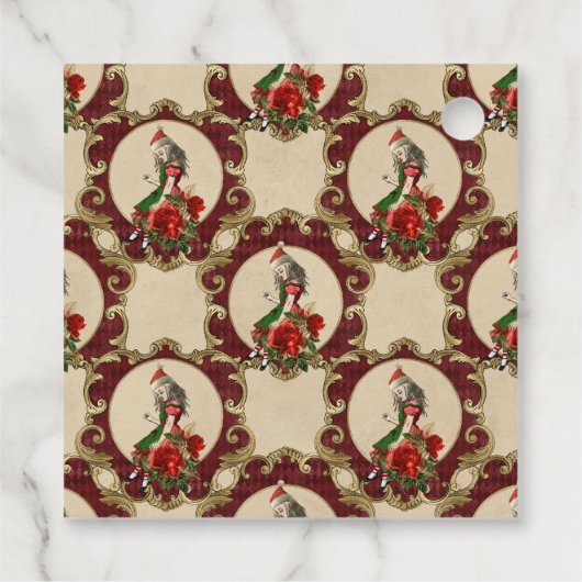 Kerstman Alice in het Wonderland Baby shower Bedankjes Labels (Achterkant)