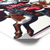 Kerstman als cowboy poster (Hoek)