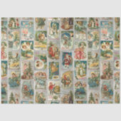 kerstman, Angels en Wintercollage Tissuepapier (Voorkant)