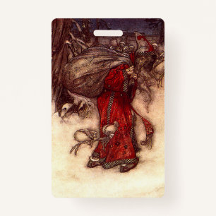 Kerstman Arthur Rackham Badge