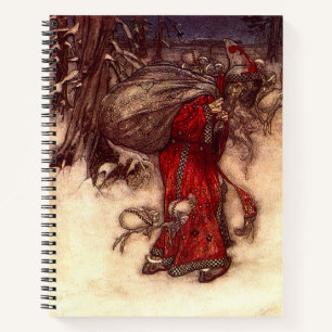 Kerstman Arthur Rackham Notitieboek