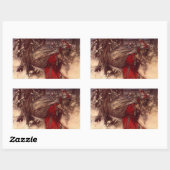 Kerstman Arthur Rackham Rechthoekige Sticker (Vel)