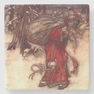 Kerstman Arthur Rackham Stenen Onderzetter