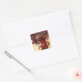Kerstman Arthur Rackham Vierkante Sticker (Envelop)