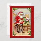  Kerstman Artist Christmas Feestdagenkaart (Voorkant / Achterkant)