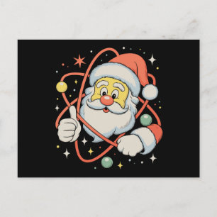 Kerstman Atoom Kerst Wetenschap Xmas Vakantie Feestdagenkaart