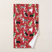 Kerstman Australian Shepherd Bad Handdoek (Handdoek)