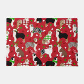 Kerstman Australian Shepherd Deurmat (Voorkant)