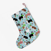 Kerstman Australian Shepherd Kleine Kerstsok (Achterkant (Hangend))