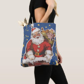  kerstman, avond voor Kerstmis Draagtas (Dichtbij)