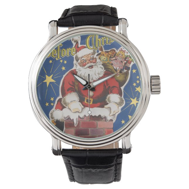  kerstman, avond voor Kerstmis Horloge (Voorkant)
